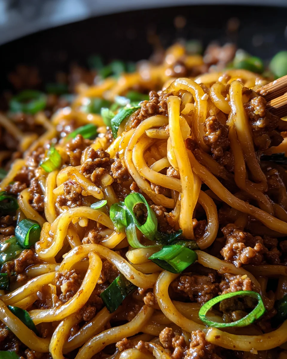 Ground Beef Mongolian Noodles 21 Ground