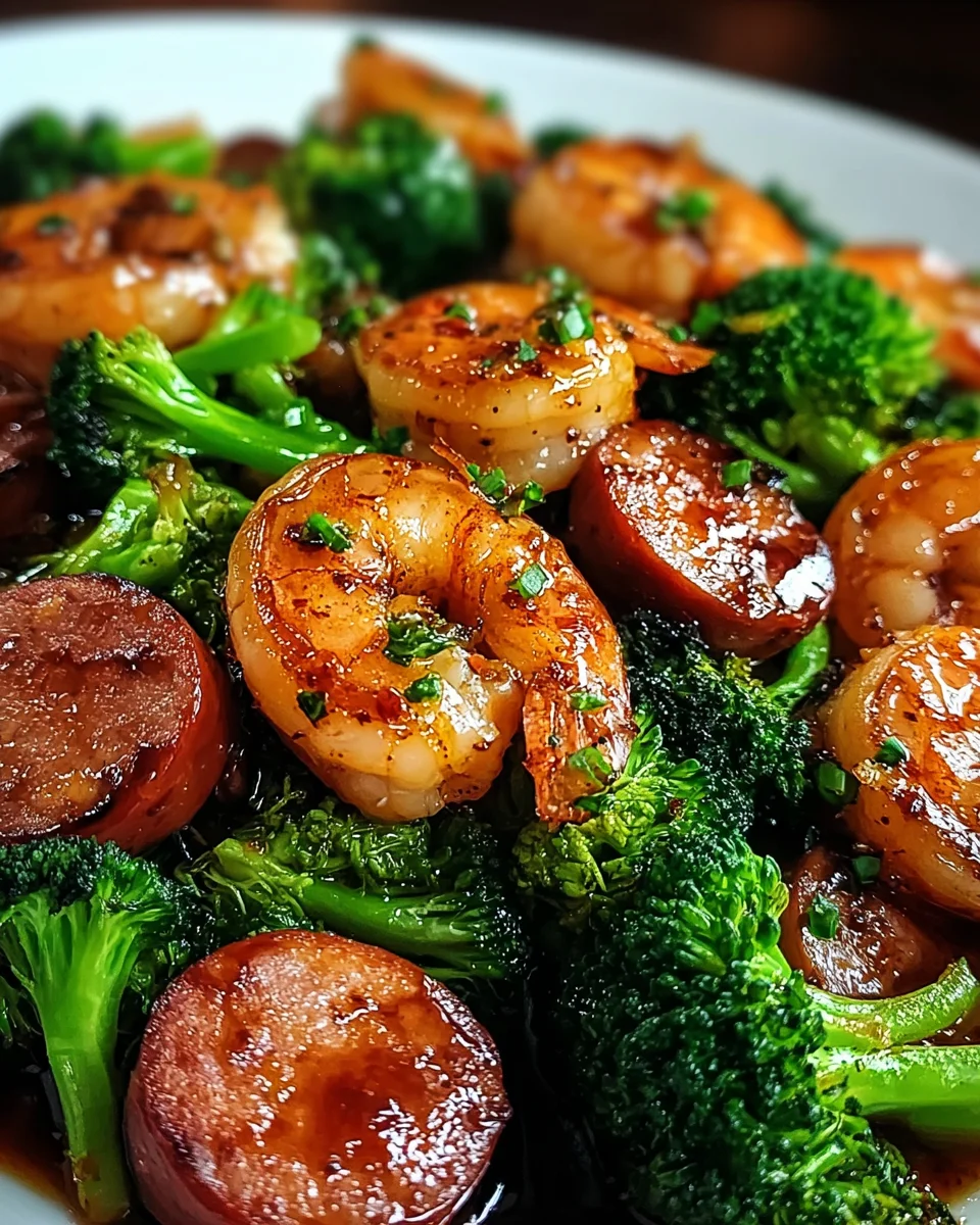 Honey Garlic Shrimp, Sausage, and Broccoli 21 Honey Garlic Shrimp, Sausage, and Broccoli
