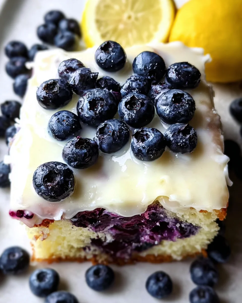 Lemon Blueberry Sheet Cake