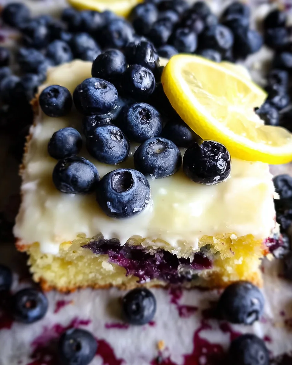 Lemon Blueberry Sheet Cake 24 Lemon