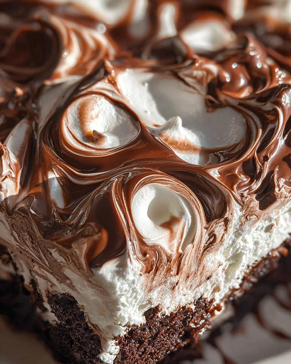 Marshmallow Chocolate Poke Cake 19 Marshmallow