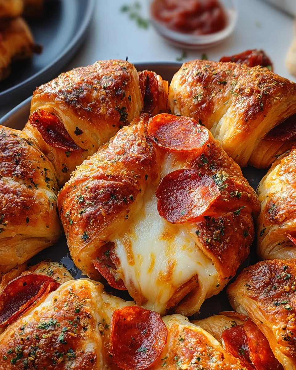 Mozzarella Pepperoni Croissant Rolls