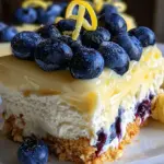 No-Bake Lemon Dazzling Blueberry Cream Cake