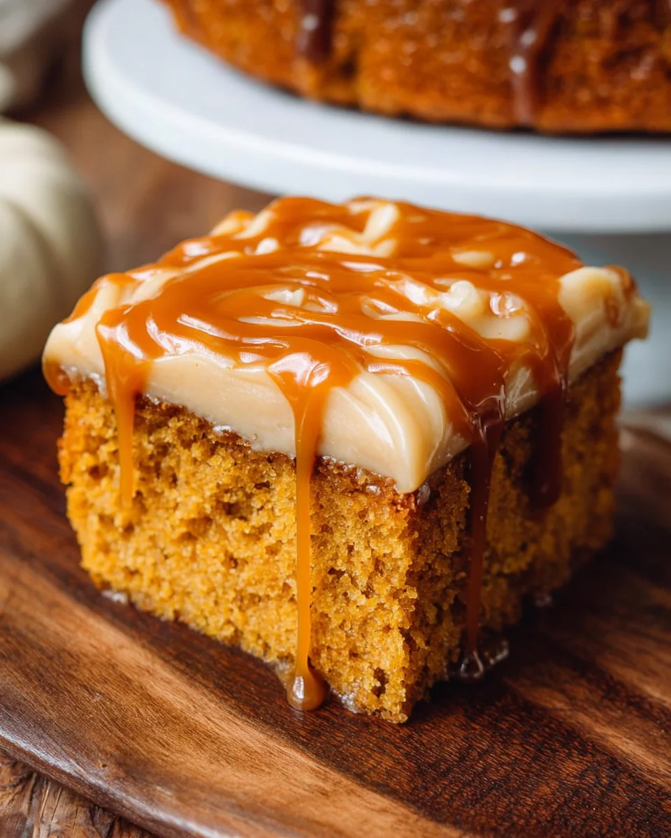 Pumpkin Cake with Caramel Cream Cheese Frosting 38 Pumpkin Cake with Caramel Cream Cheese Frosting