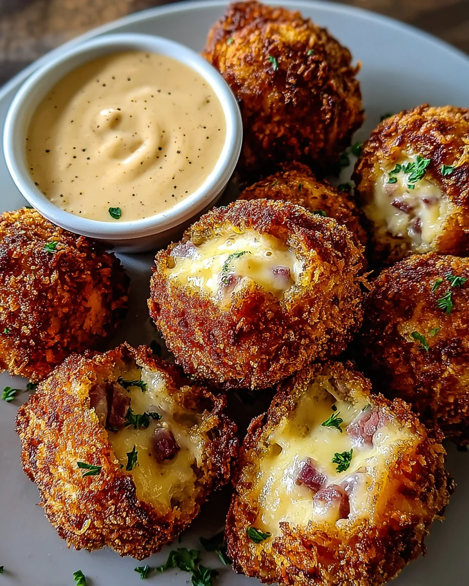 Reuben Balls with Spicy Thousand Island Dipping Sauce