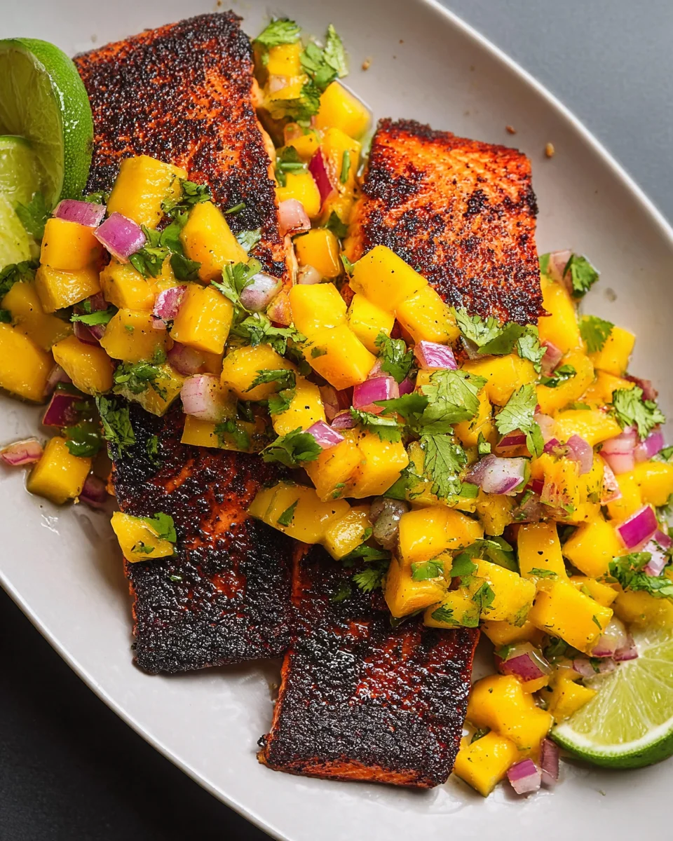Salmon with Mango Salsa 27 Salmon