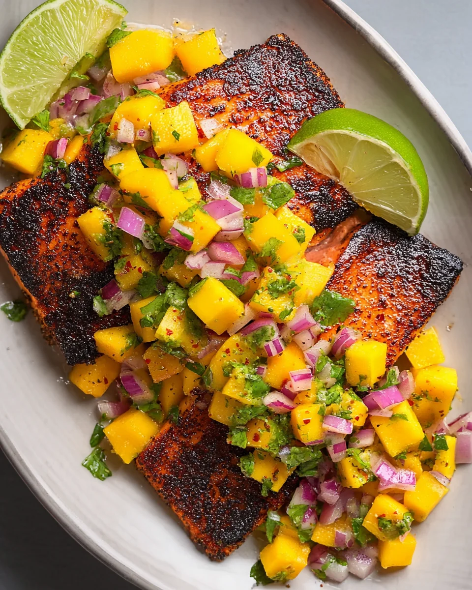 Salmon with Mango Salsa 28 Salmon