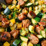 Skillet Sausage and Zucchini