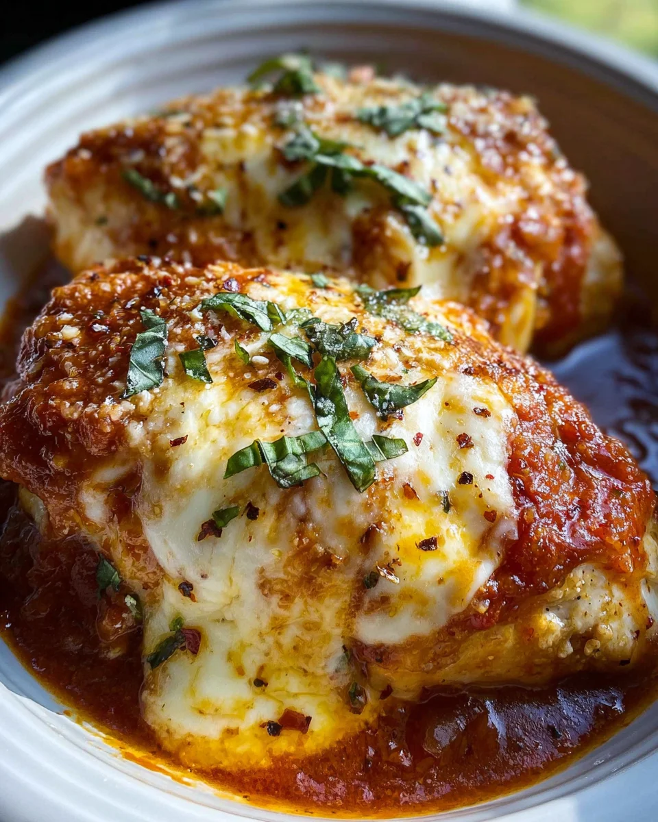Slow Cooker Cheesy Mozzarella Chicken