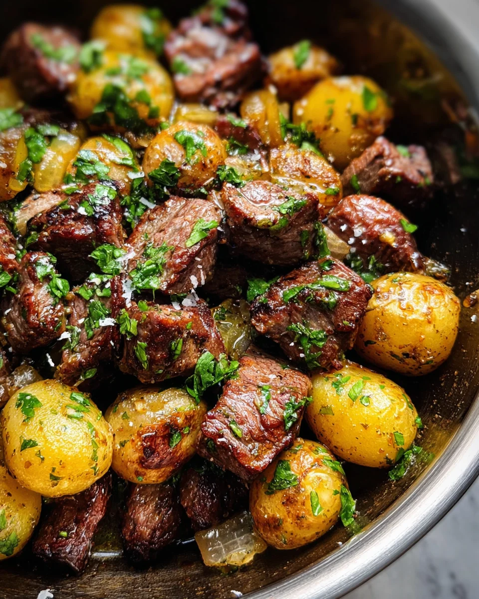 Slow Cooker Garlic Butter Beef Bites & Potatoes 25 Slow