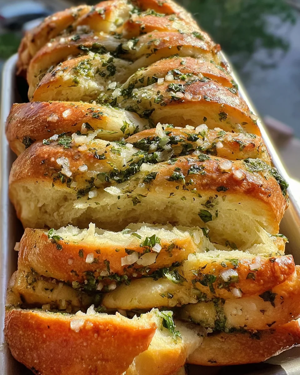 Sourdough Discard Garlic Pull Apart Bread