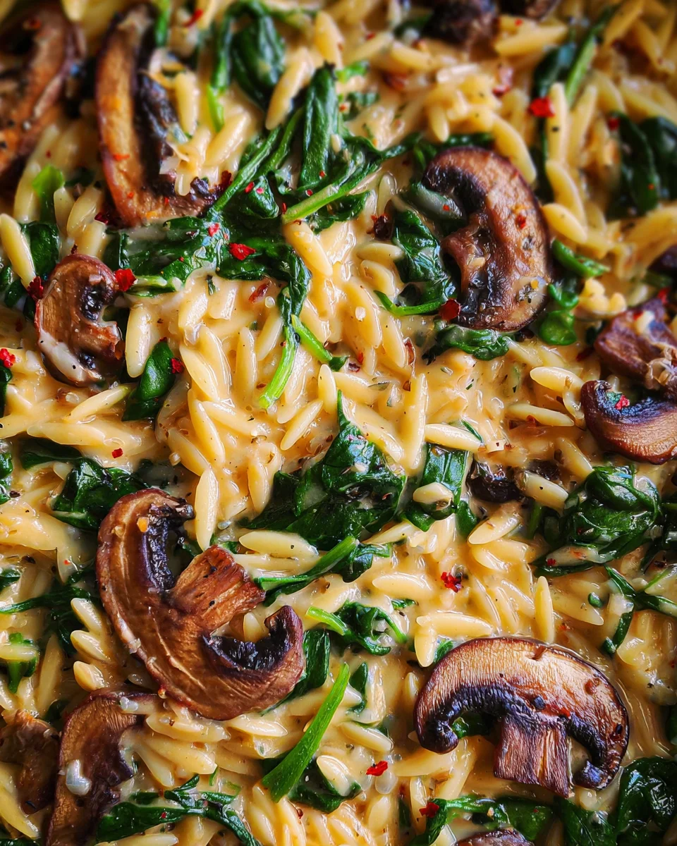 Spinach Mushroom Orzo 22 Spinach