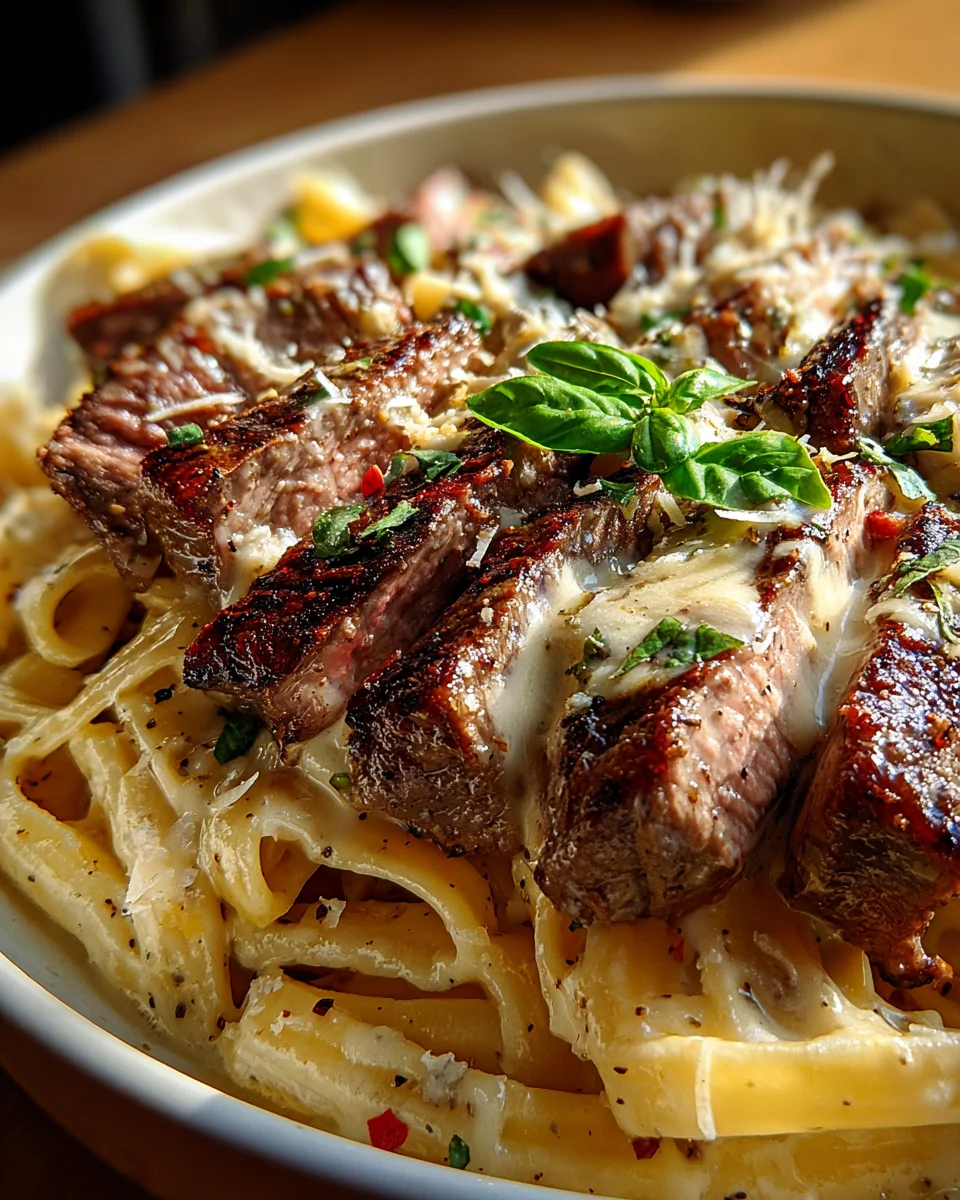 Steak and Creamy Garlic Parmesan Pasta 27 Steak and Creamy Garlic Parmesan Pasta