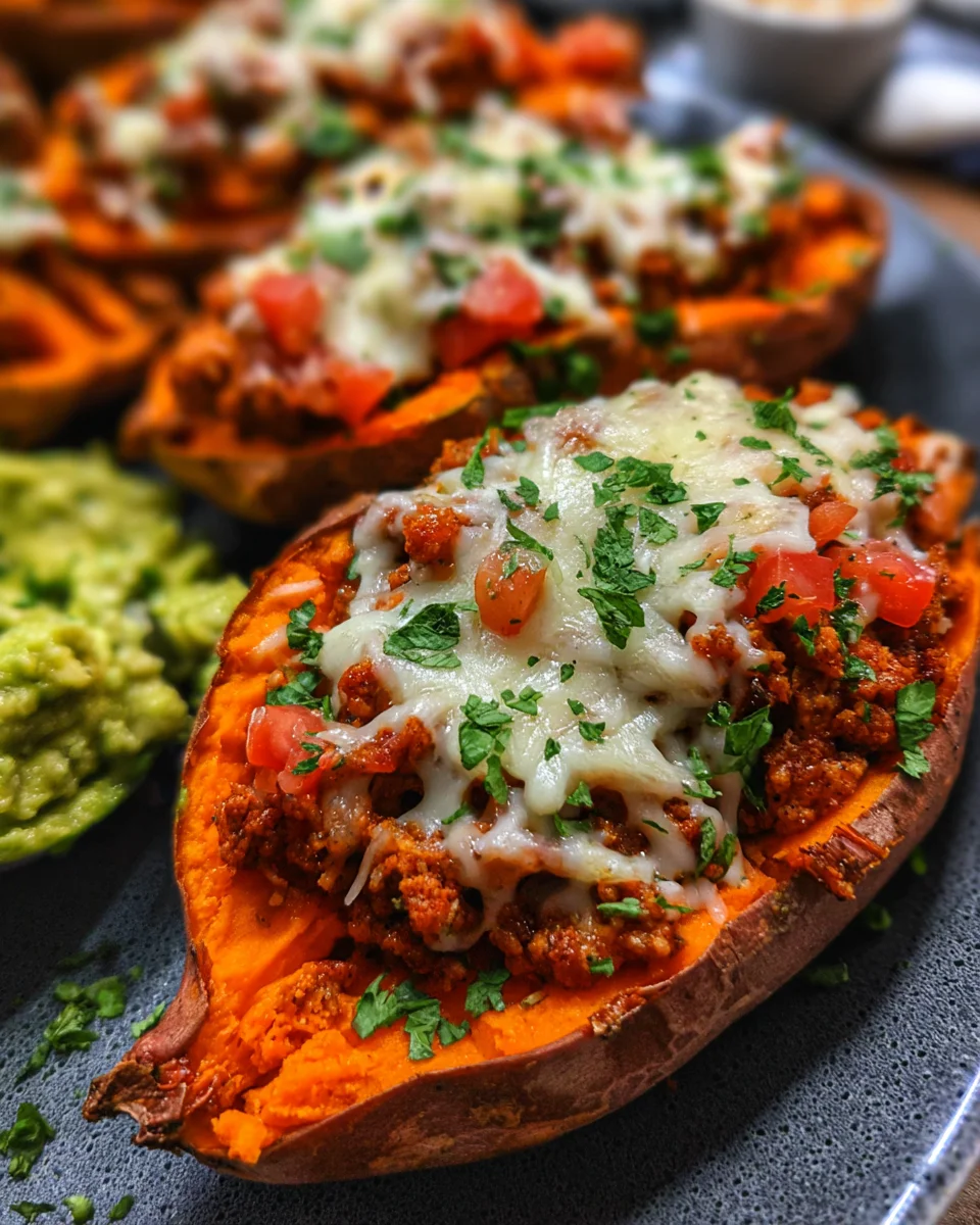 Turkey Taco Stuffed Sweet Potatoes 23 Turkey