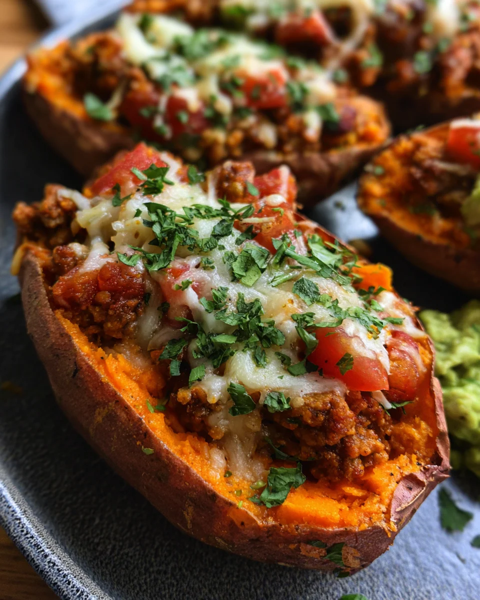 Turkey Taco Stuffed Sweet Potatoes 24 Turkey