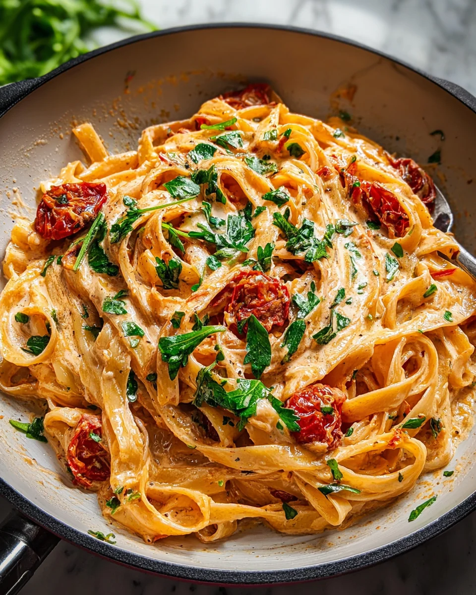 Vegan Creamy Sun Dried Tomato Pasta Recipe