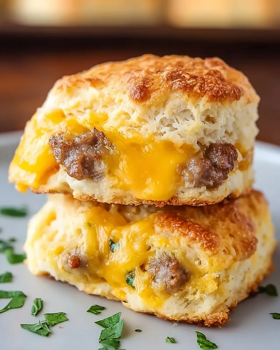 Cheese and Sausage Biscuit