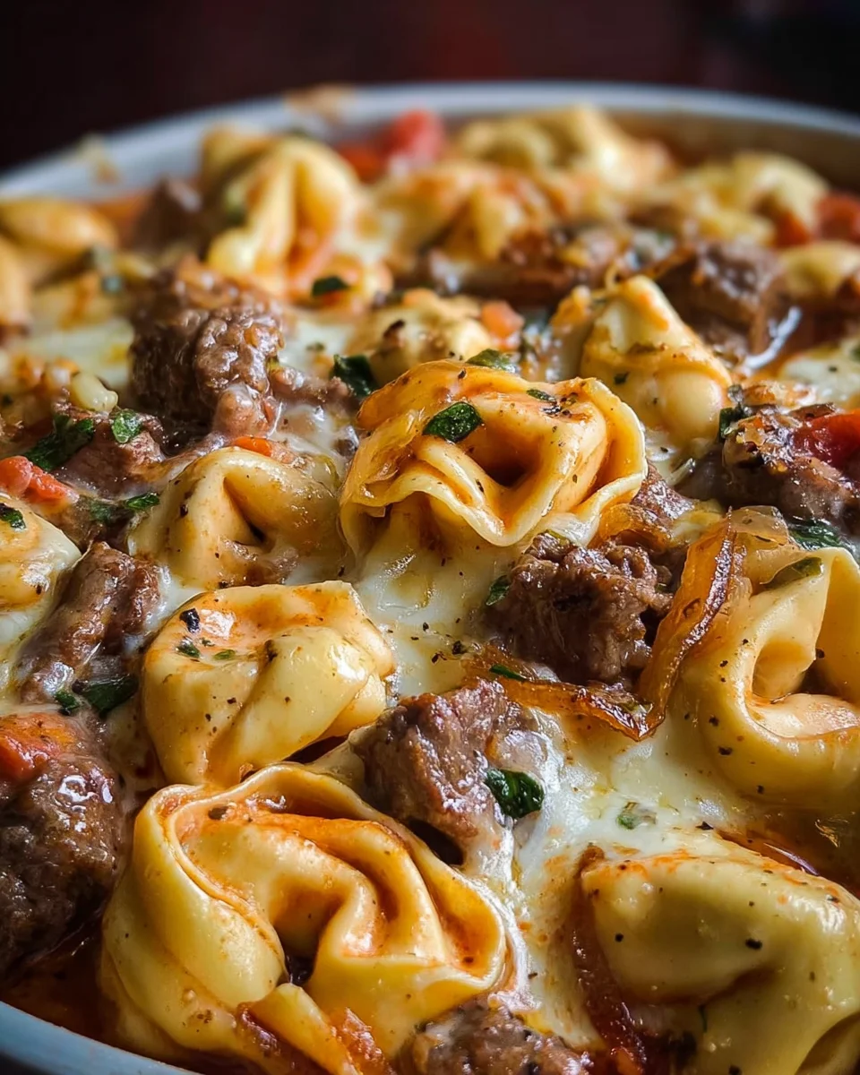 Cheesesteak Tortellini in Rich Provolone Sauce 20 Cheesesteak