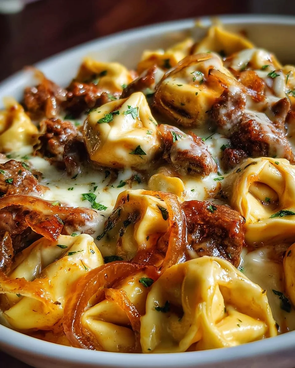Cheesesteak Tortellini in Rich Provolone Sauce 21 Cheesesteak