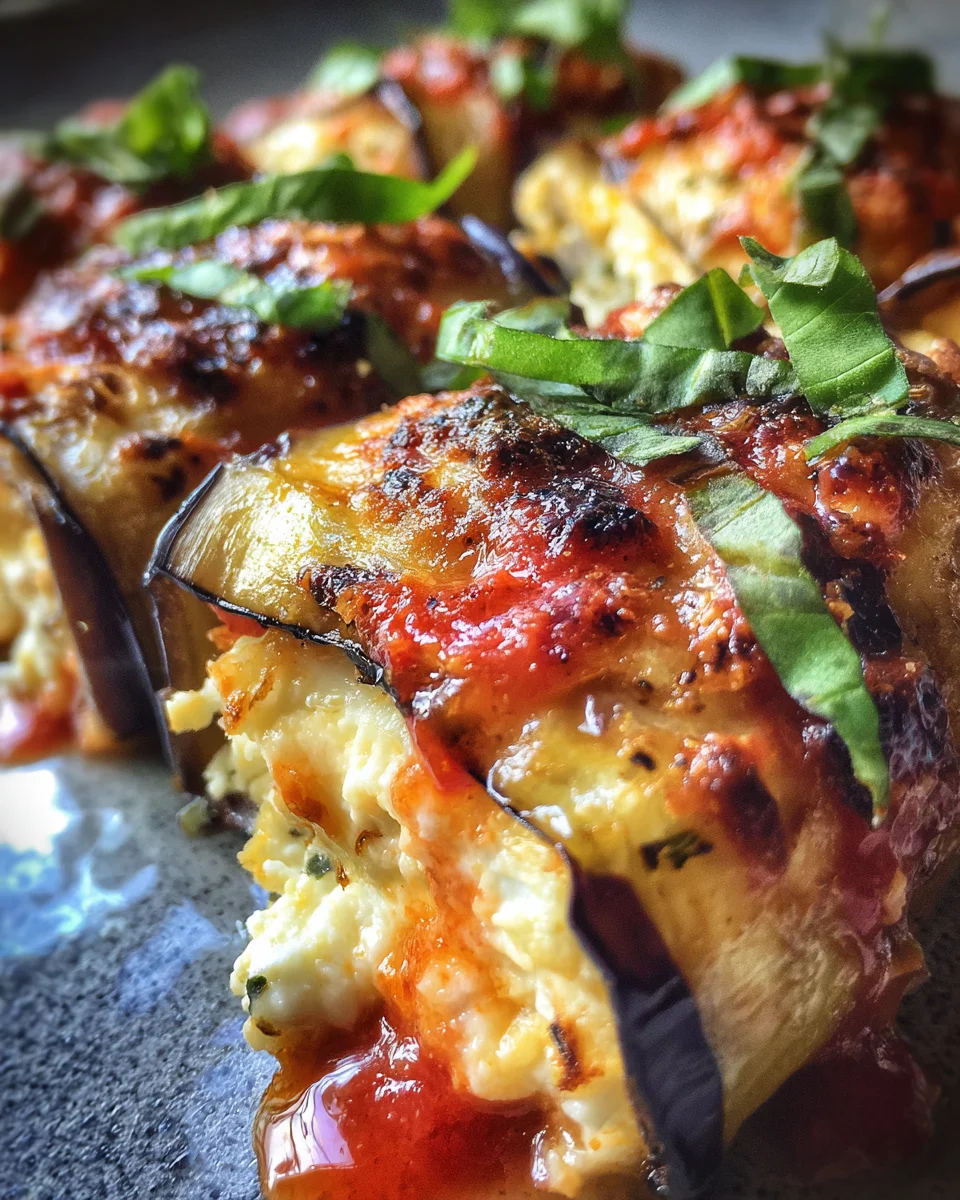 Cheesy Eggplant Rolls 21 Cheesy