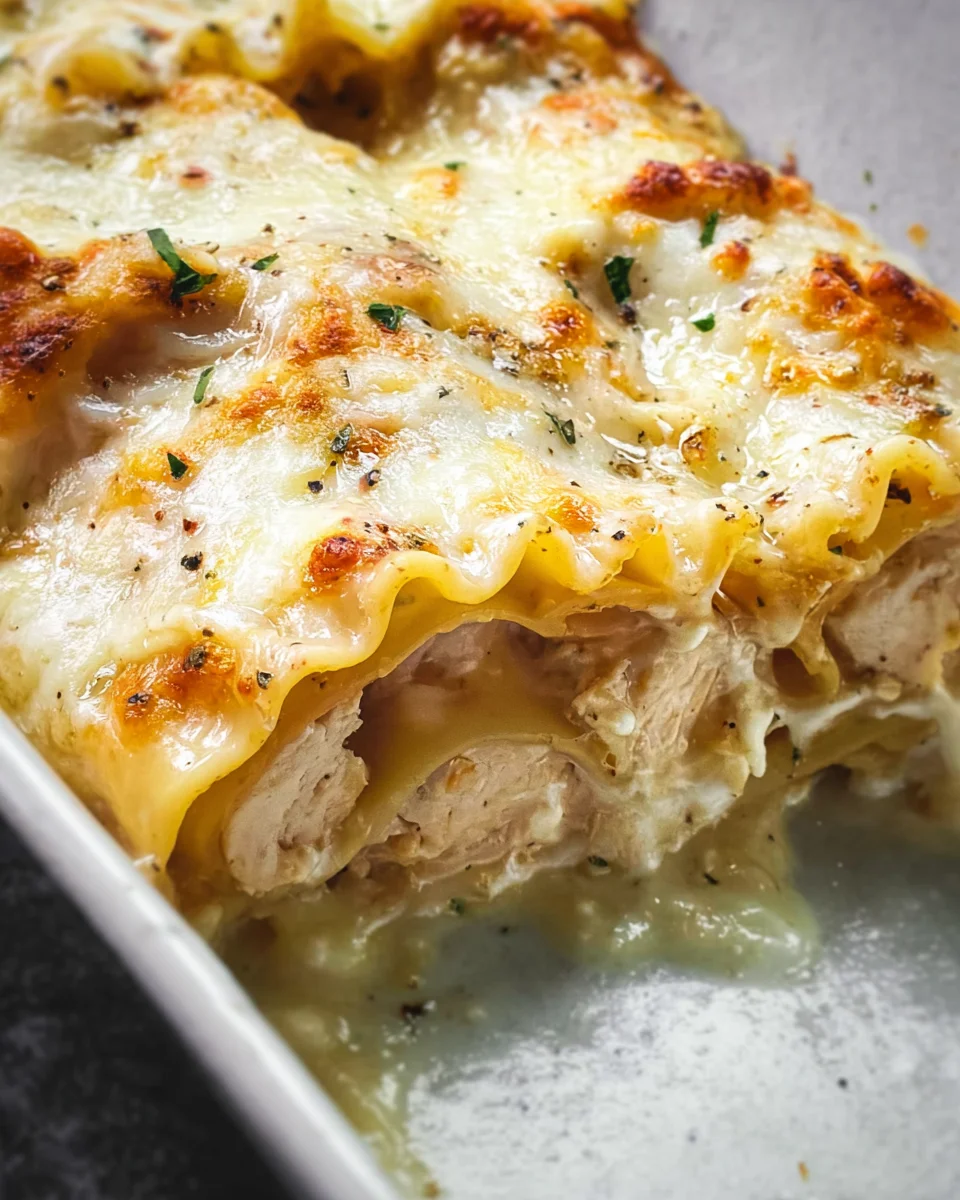 Chicken Alfredo Lasagna Rolls