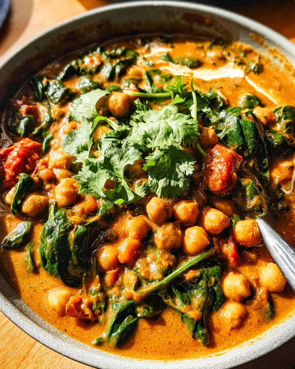 Chickpea Spinach Curry (Chana Palak Masala)