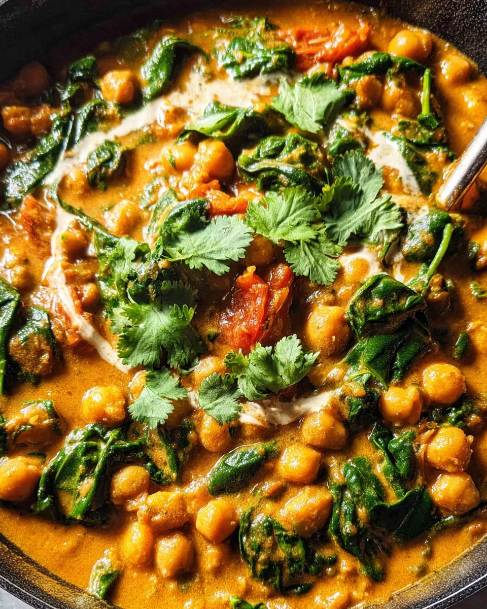 Chickpea Spinach Curry (Chana Palak Masala) 26 Chickpea
