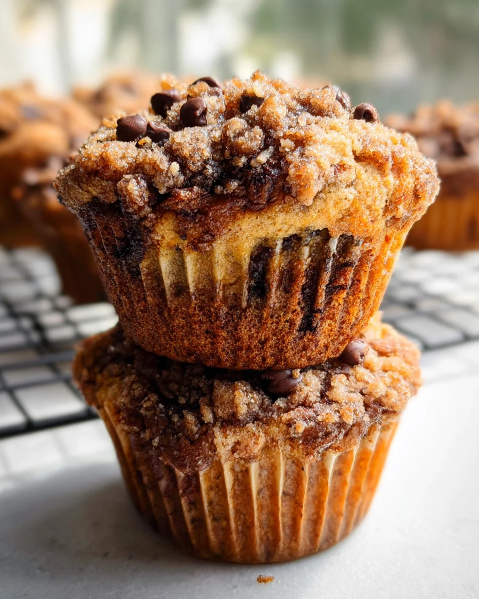 Chocolate Coffee Toffee Crunch Muffins
