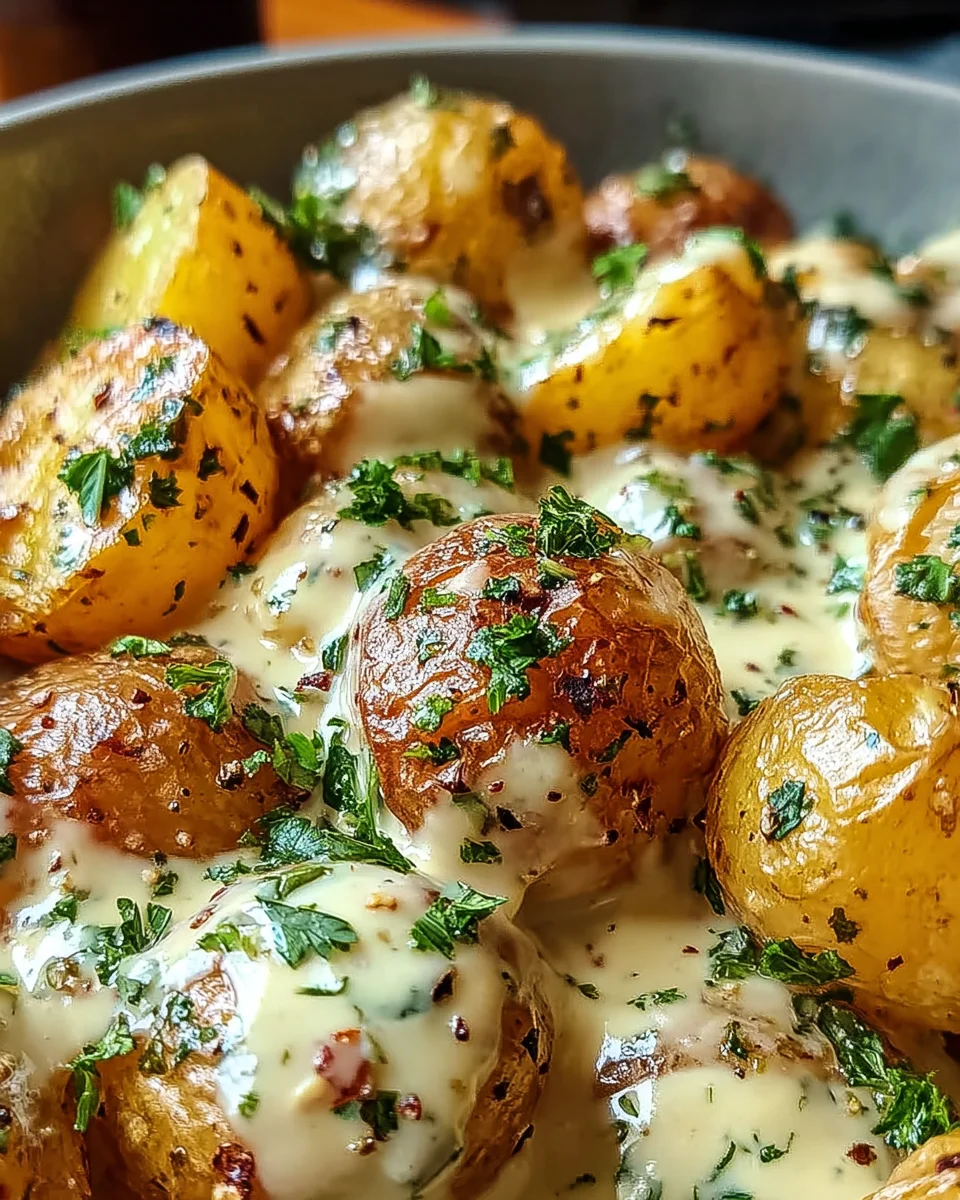 Creamy Garlic Baby Potatoes 19 Creamy