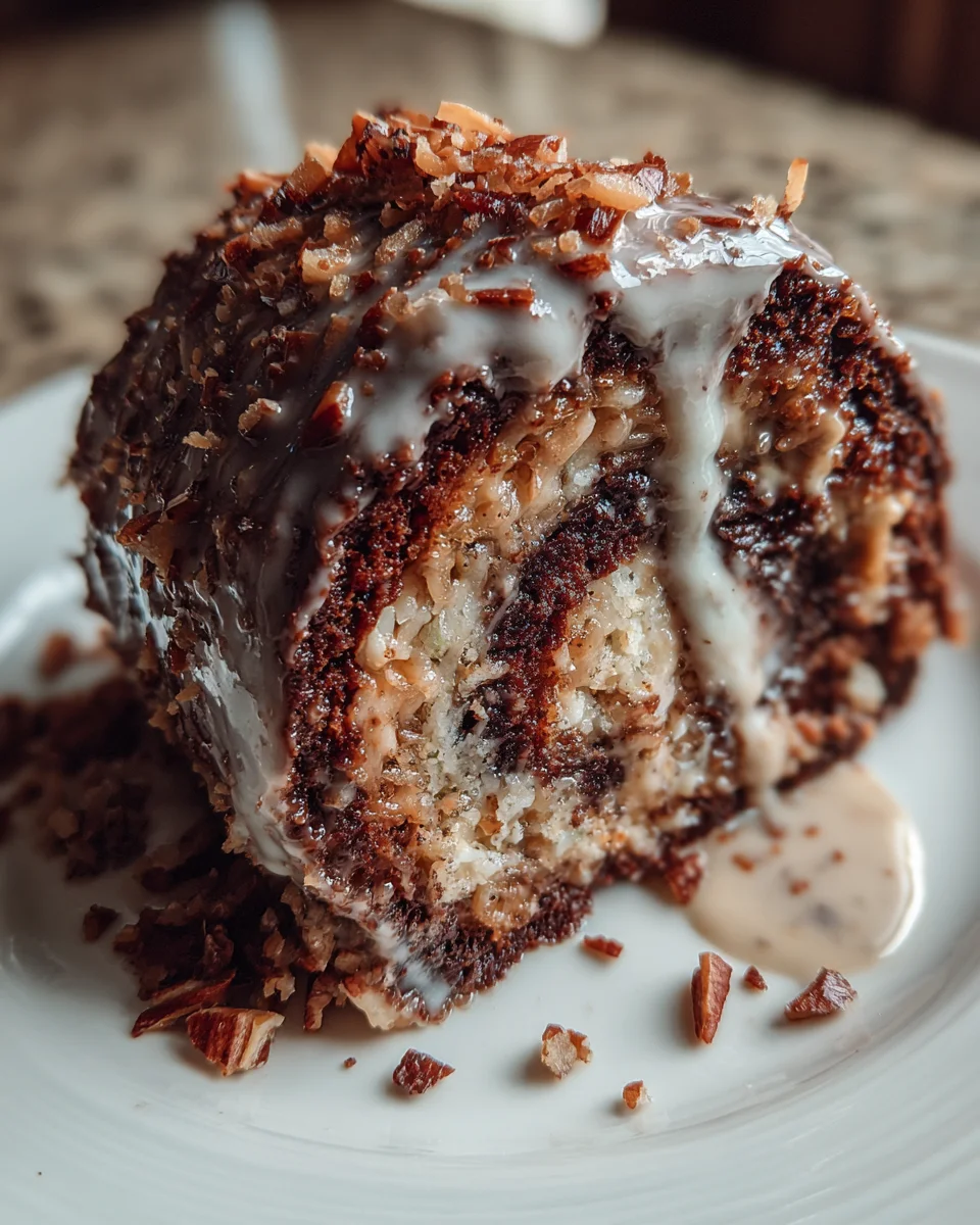 Decadent German Chocolate Coconut Pecan Roll Cake 31 Decadent German Chocolate Coconut Pecan Roll Cake