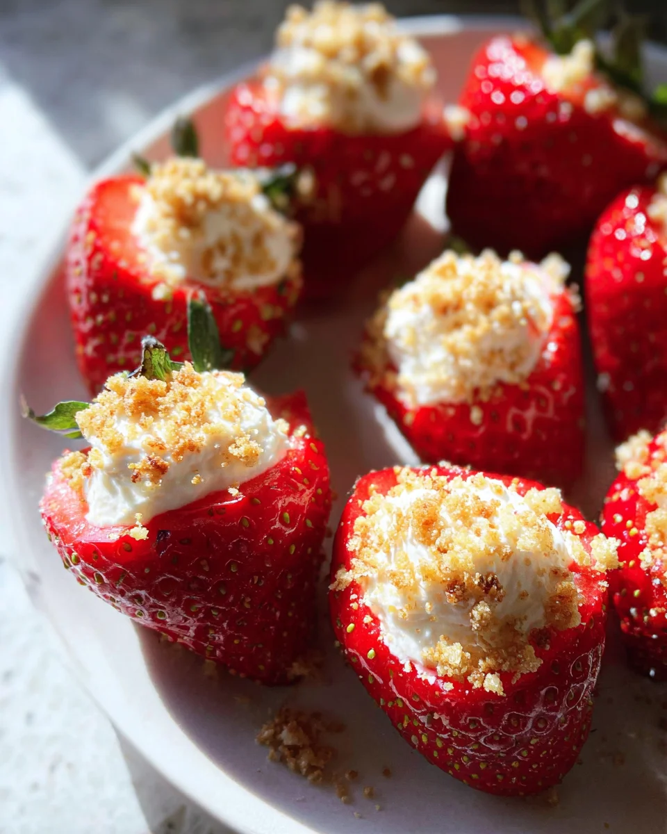 Deviled Strawberries (Made with a Cheesecake Filling) 20 Deviled