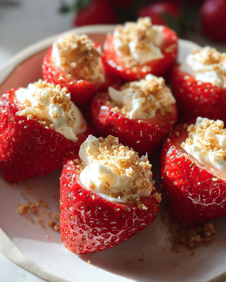 Deviled Strawberries (Made with a Cheesecake Filling) 21 Deviled