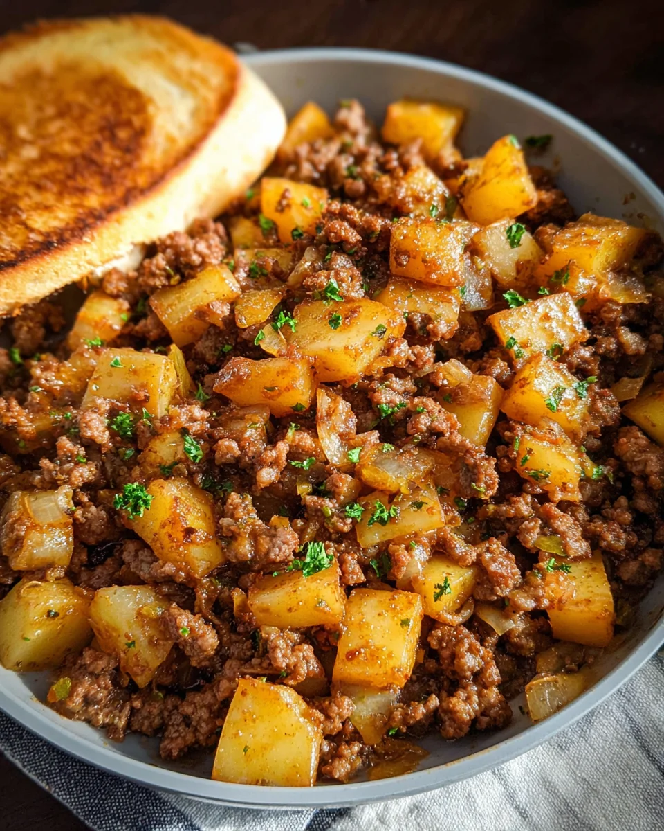 Ground Beef and Potatoes Skillet