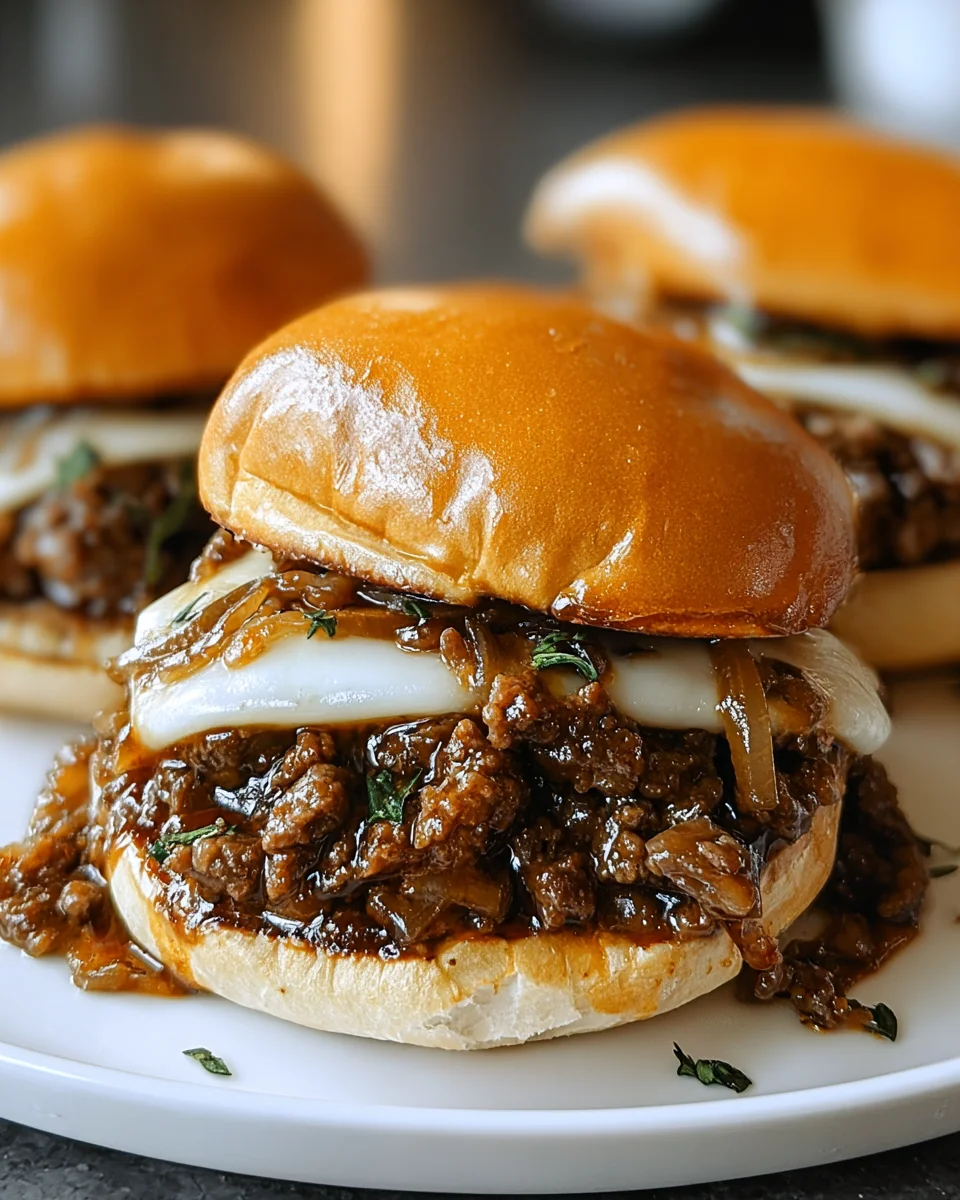 Irresistible French Onion Beef Sloppy Joes