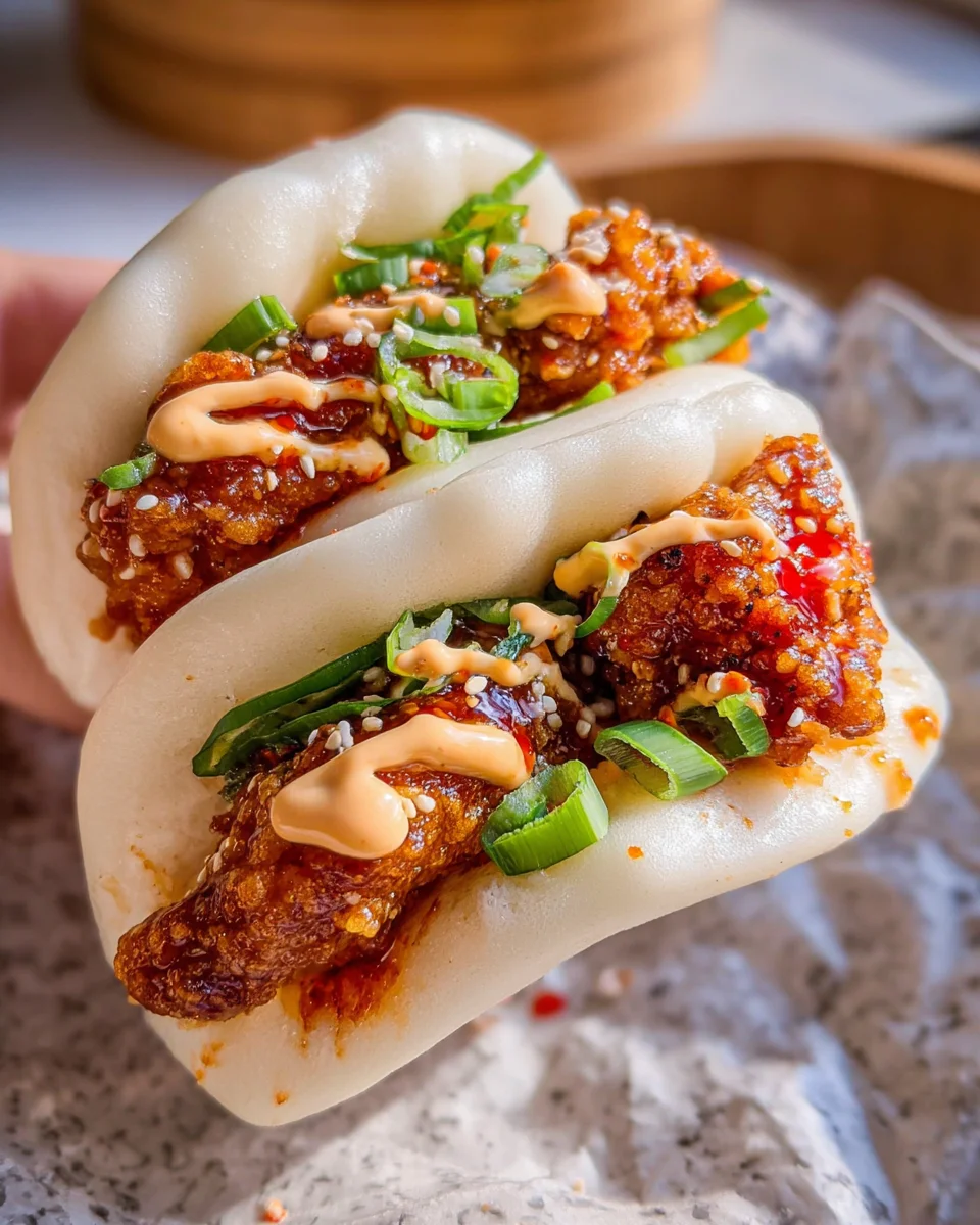 Korean Fried Chicken Bao Buns