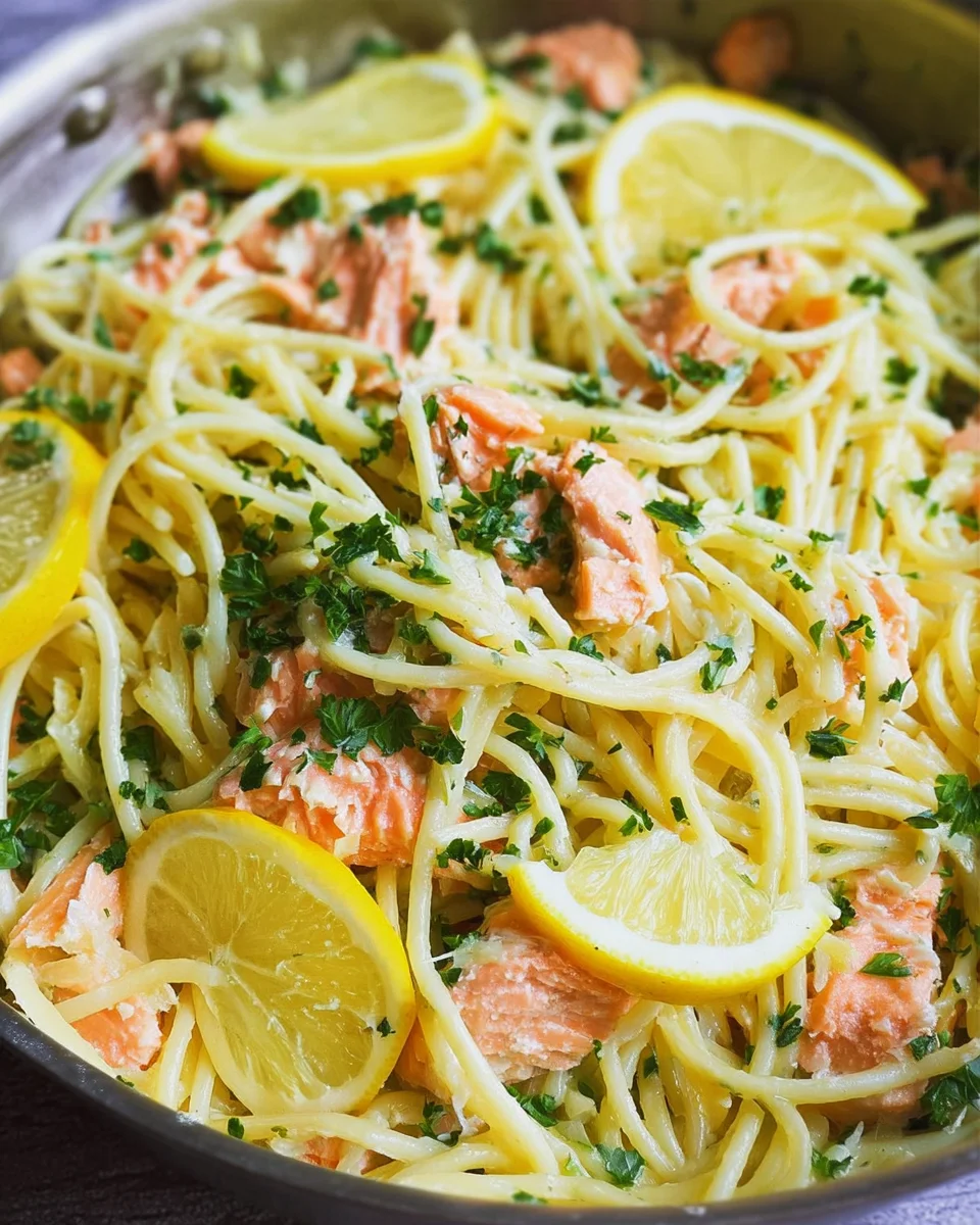 Lemon-Butter Salmon Pasta 18 Lemon-Butter