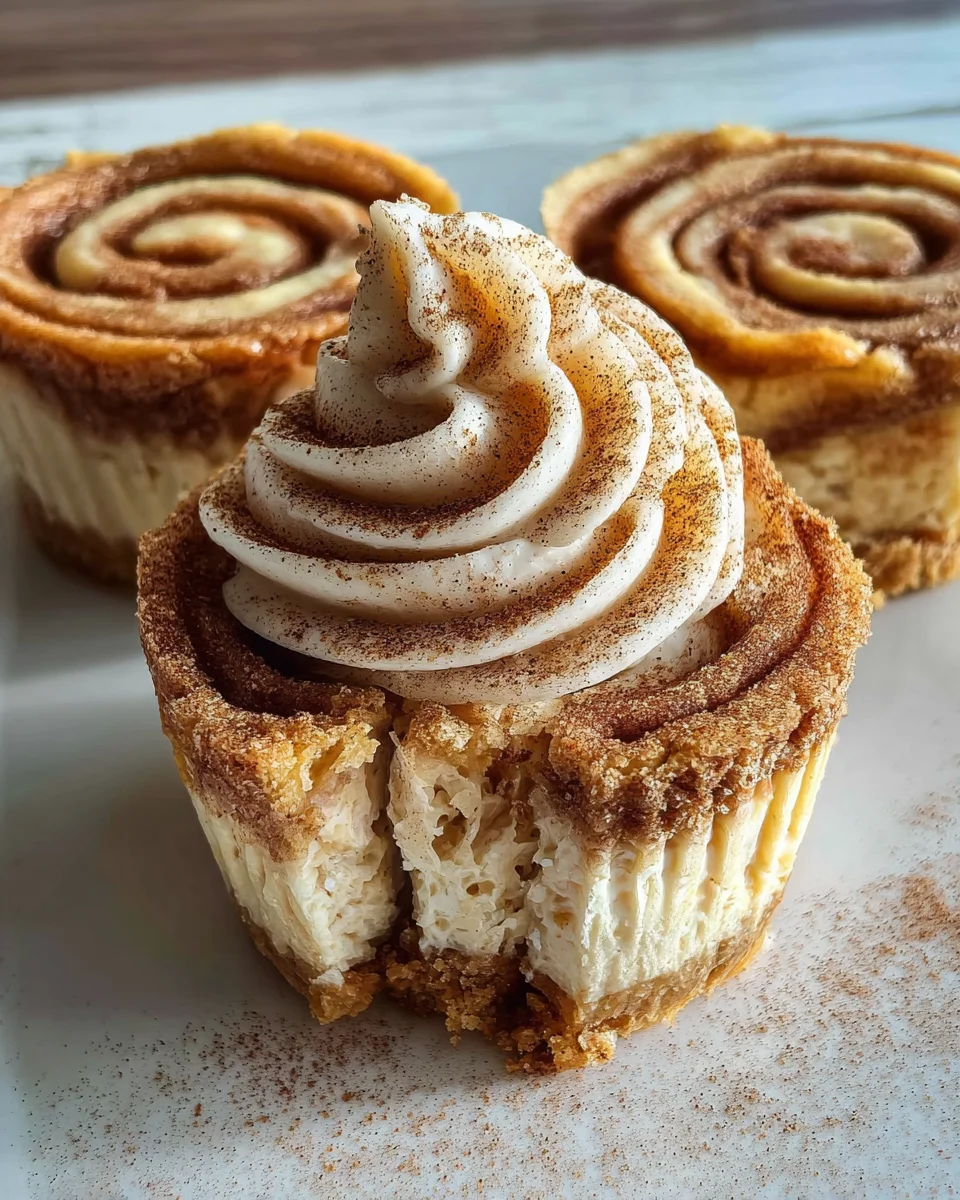 Mini Cinnamon Roll Cheesecakes