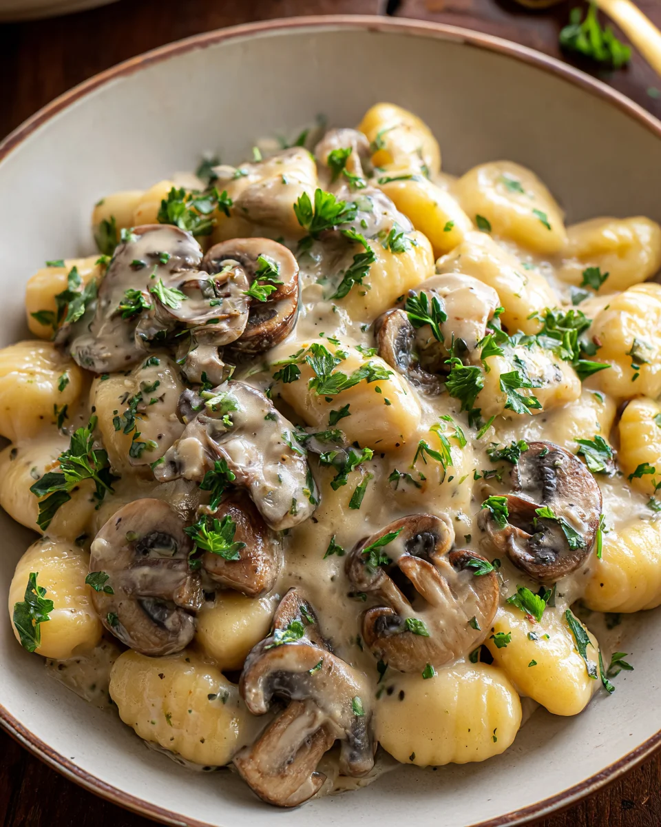 Mushroom Gnocchi with Parmesan Cream Sauce Recipe 18 Mushroom