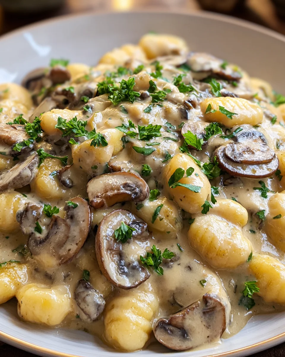 Mushroom Gnocchi with Parmesan Cream Sauce Recipe 19 Mushroom
