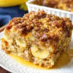 Overnight Baked Banana French Toast Casserole