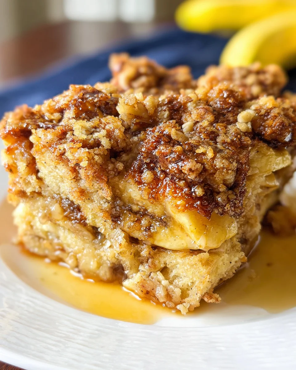 Overnight Baked Banana French Toast Casserole 23 Overnight
