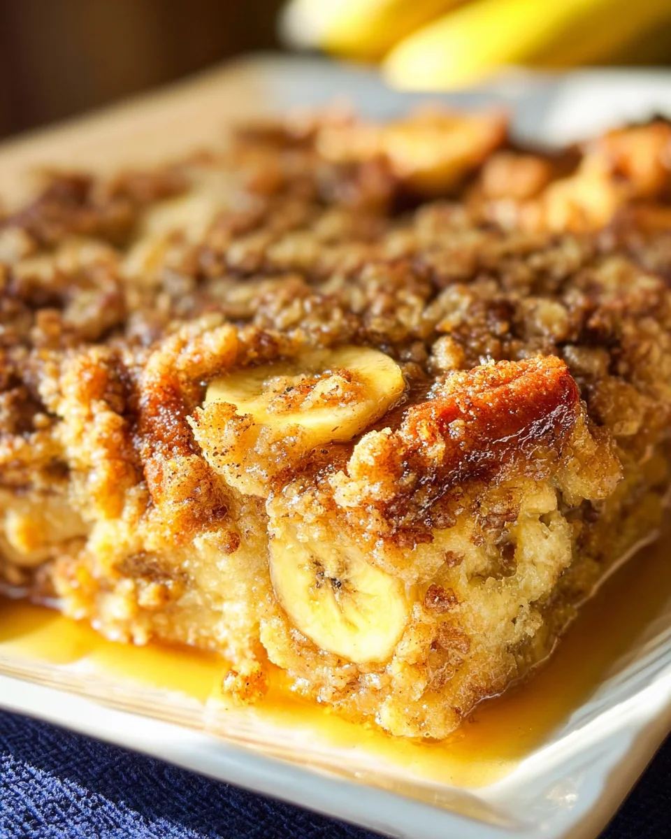 Overnight Baked Banana French Toast Casserole 24 Overnight