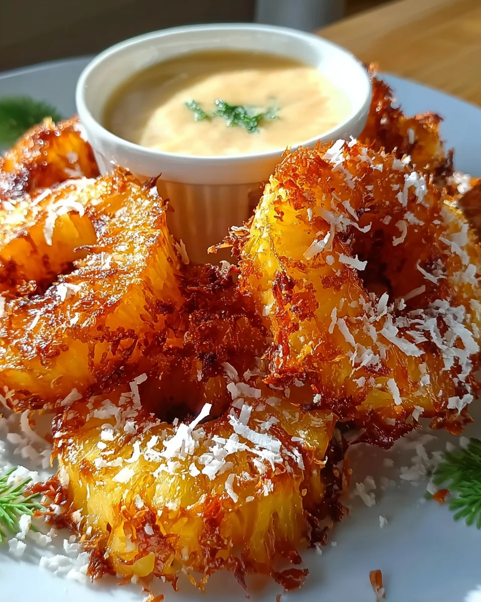 Rum-Soaked Fried Pineapple