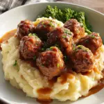 Salisbury Meatballs and Mashed Potatoes Recipe