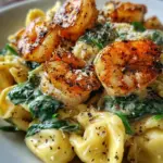 Shrimp Tortellini with Garlic Sauce