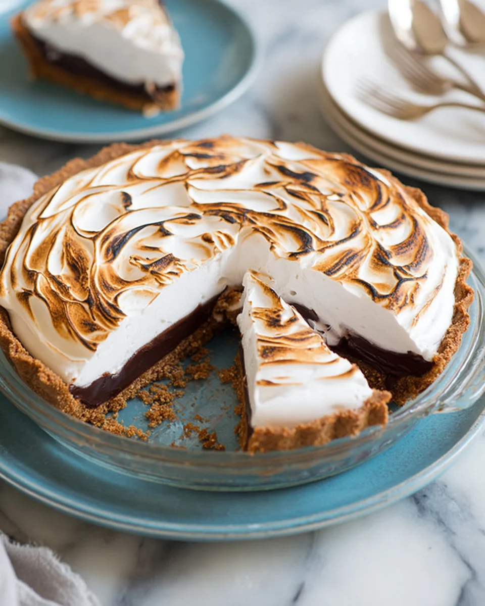 S'mores Pie With Marshmallow Fluff