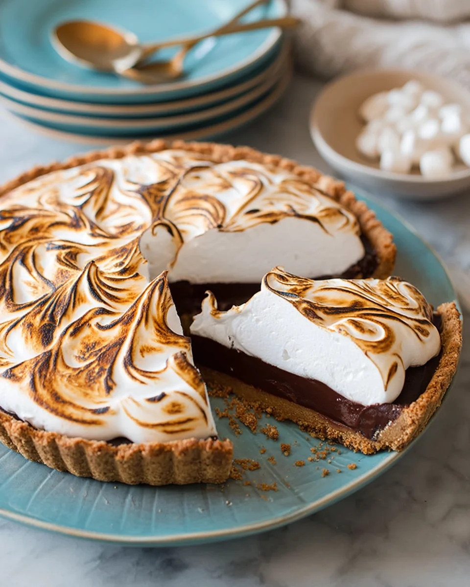 Smores Pie With Marshmallow Fluff 3