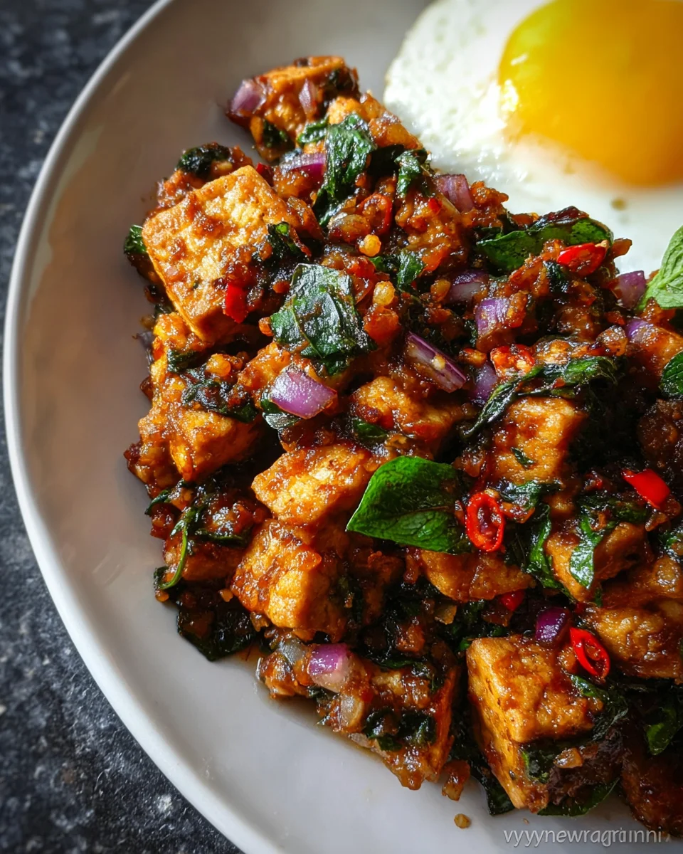 Thai Basil Tofu (Tofu Pad Krapow)