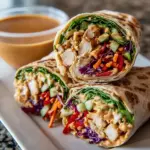 Thai Peanut Chicken Wraps