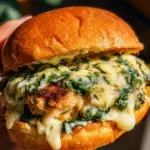 White Cheddar Spinach Chicken Burgers
